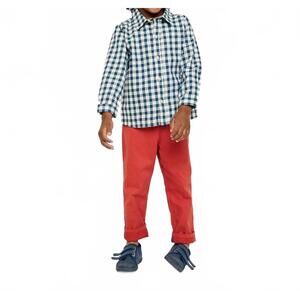 NEW OSO & ME boys' jeffie shirt in blue picnic check